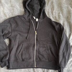 H&M Black Zip-Up Hoodie
